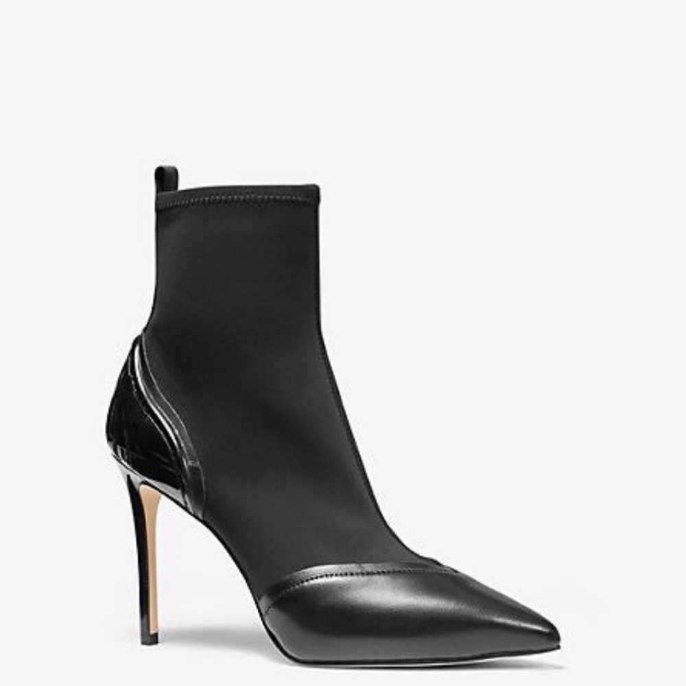 Khloe Scuba and Leather Ankle Boot